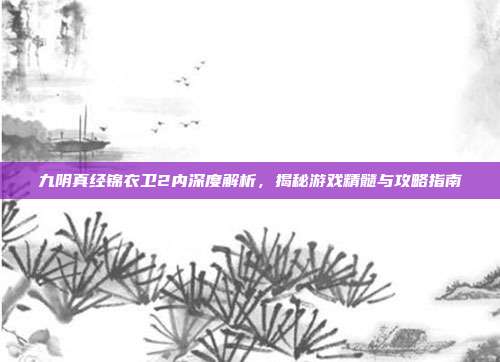 九阴真经锦衣卫2内深度解析，揭秘游戏精髓与攻略指南