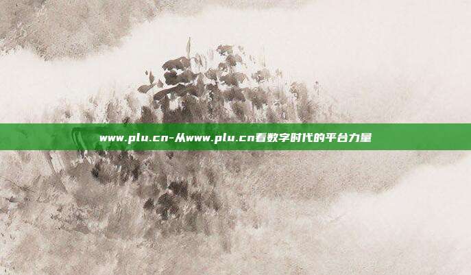 www.plu.cn-从www.plu.cn看数字时代的平台力量