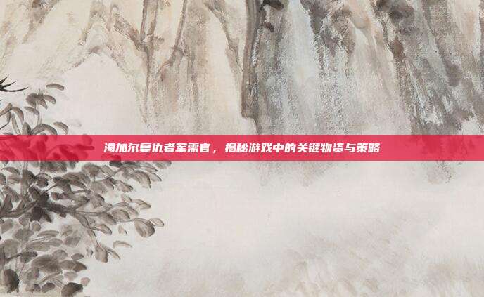 海加尔复仇者军需官，揭秘游戏中的关键物资与策略