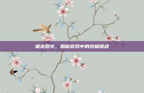屠龙烈火,揭秘游戏中的终极挑战