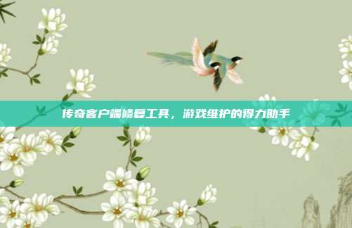 传奇客户端修复工具,游戏维护的得力助手