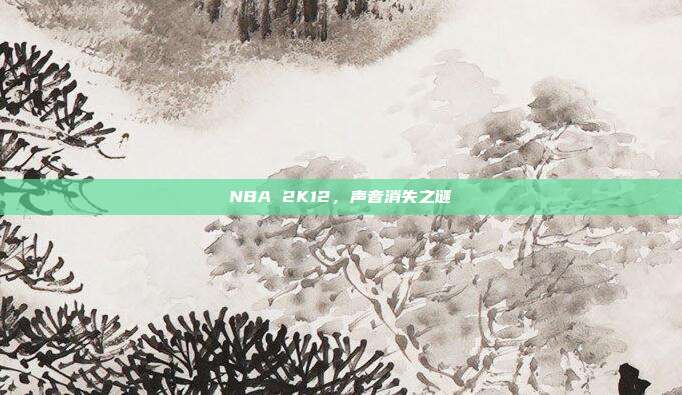 NBA 2K12,声音消失之谜