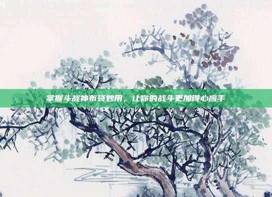 掌握斗战神布袋妙用,让你的战斗更加得心应手
