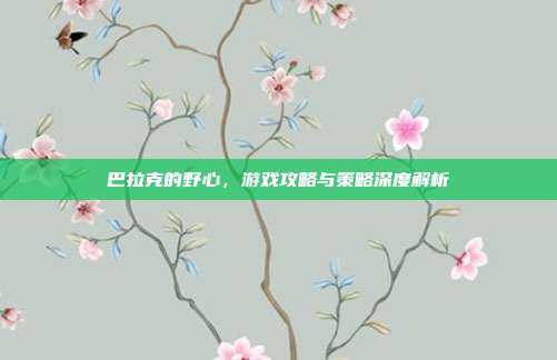 巴拉克的野心，游戏攻略与策略深度解析