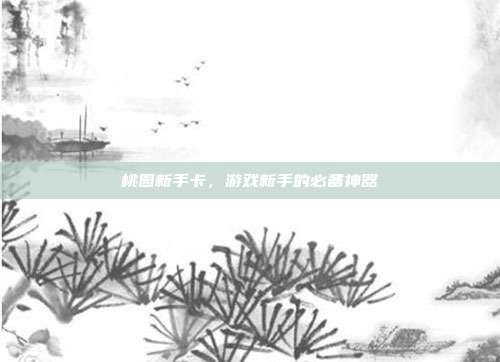 桃园新手卡，游戏新手的必备神器