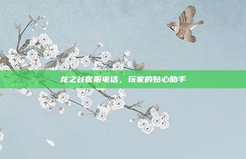 龙之谷客服电话,玩家的贴心助手