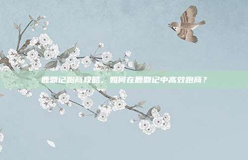 鹿鼎记跑商攻略,如何在鹿鼎记中高效跑商?