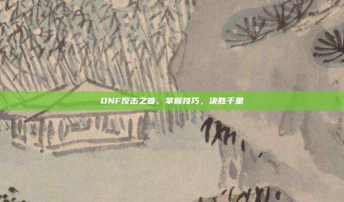 DNF反击之首,掌握技巧,决胜千里