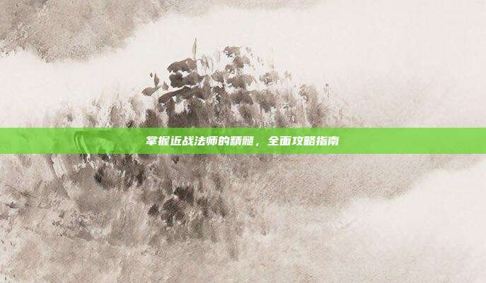 掌握近战法师的精髓,全面攻略指南