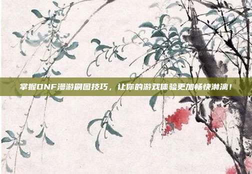 掌握DNF漫游刷图技巧,让你的游戏体验更加畅快淋漓!