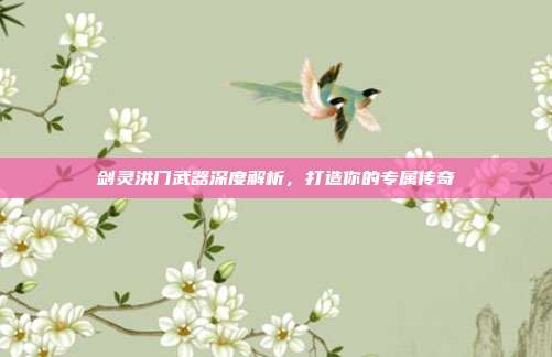 剑灵洪门武器深度解析,打造你的专属传奇