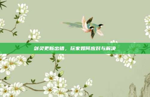 剑灵更新出错,玩家如何应对与解决