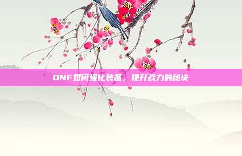 DNF如何强化装备,提升战力的秘诀