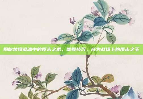 揭秘荣耀战魂中的反击之术,掌握技巧,成为战场上的反击之王