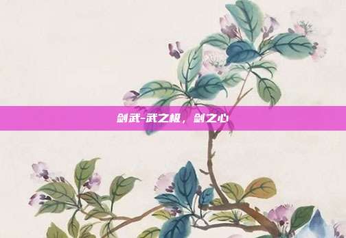 剑武-武之极,剑之心