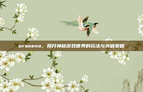 oraseno,揭开神秘游戏世界的玩法与突破策略