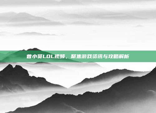 曾小贤LOL视频,聚焦游戏资讯与攻略解析