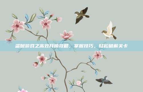 盗贼游戏之高效开锁攻略,掌握技巧,轻松破解关卡