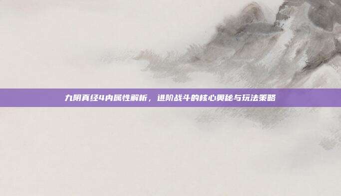 九阴真经4内属性解析,进阶战斗的核心奥秘与玩法策略