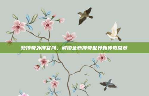 新传奇外传官网,解锁全新传奇世界新传奇篇章
