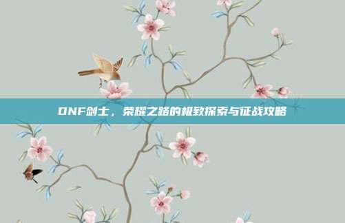 DNF剑士,荣耀之路的极致探索与征战攻略