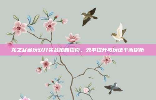 龙之谷多玩双开实战策略指南,效率提升与玩法平衡探析
