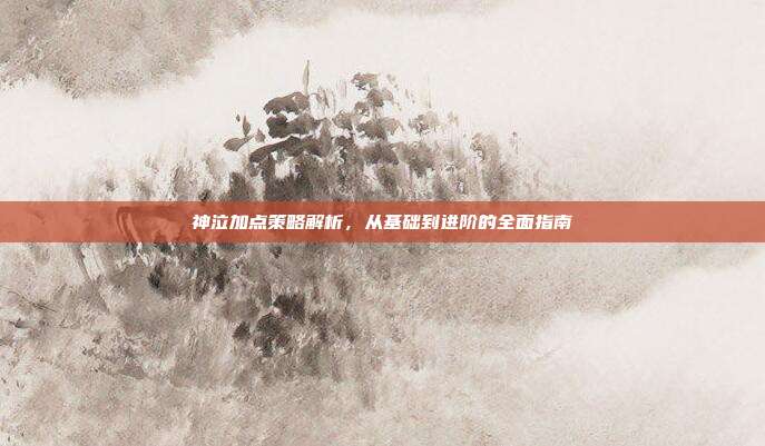 神泣加点策略解析,从基础到进阶的全面指南