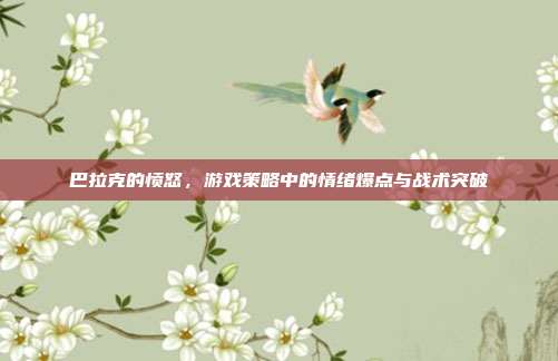 巴拉克的愤怒,游戏策略中的情绪爆点与战术突破