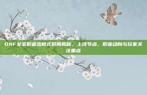 DNF女圣职者出模式时间揭秘，上线节点、职业动向与玩家关注重点