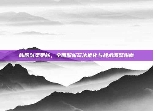 韩服剑灵更新,全面解析玩法优化与战术调整指南