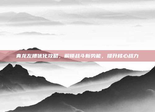 青龙左槽优化攻略,解锁战斗新势能,提升核心战力