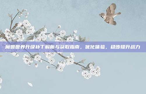 魔兽世界升级补丁解析与获取指南，优化体验，稳步提升战力