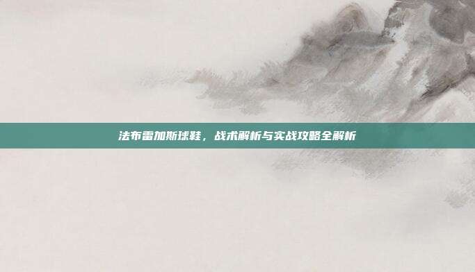法布雷加斯球鞋,战术解析与实战攻略全解析