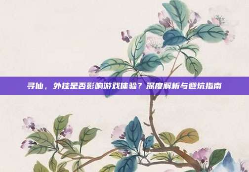 寻仙,外挂是否影响游戏体验?深度解析与避坑指南