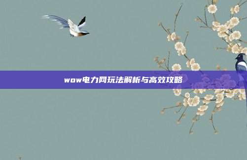 wow电力网玩法解析与高效攻略