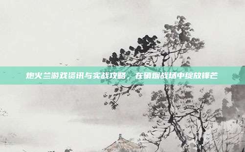 炮火兰游戏资讯与实战攻略，在硝烟战场中绽放锋芒