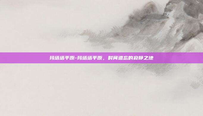 玛塔塔平原-玛塔塔平原,时间遗忘的寂静之地