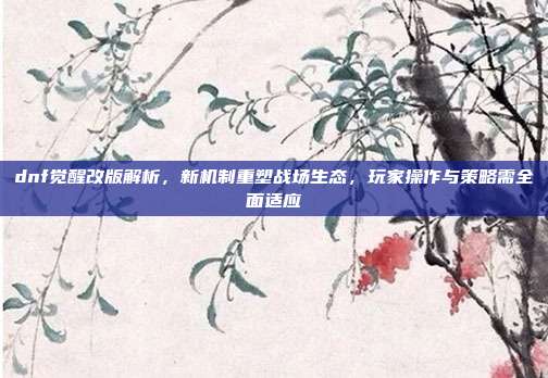 dnf觉醒改版解析，新机制重塑战场生态，玩家操作与策略需全面适应
