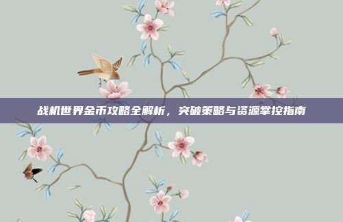 战机世界金币攻略全解析,突破策略与资源掌控指南