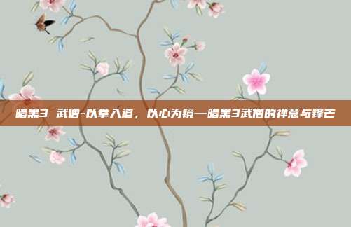 暗黑3 武僧-以拳入道,以心为镜—暗黑3武僧的禅意与锋芒