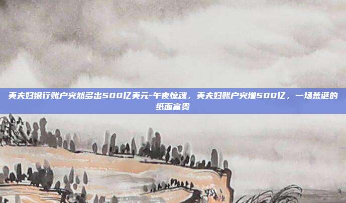美夫妇银行账户突然多出500亿美元-午夜惊魂,美夫妇账户突增500亿,一场荒诞的纸面富贵