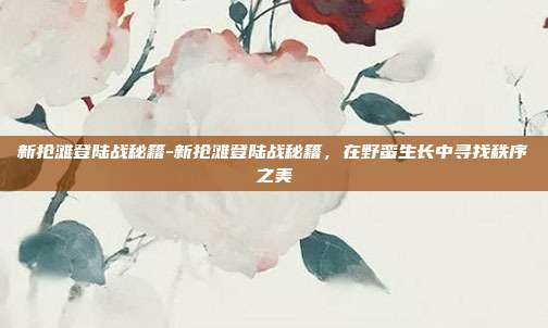 新抢滩登陆战秘籍-新抢滩登陆战秘籍,在野蛮生长中寻找秩序之美