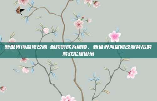 新世界海盗修改器-当规则成为枷锁,新世界海盗修改器背后的游戏伦理困境