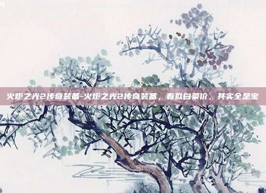 火炬之光2传奇装备-火炬之光2传奇装备，看似白菜价，其实全是宝