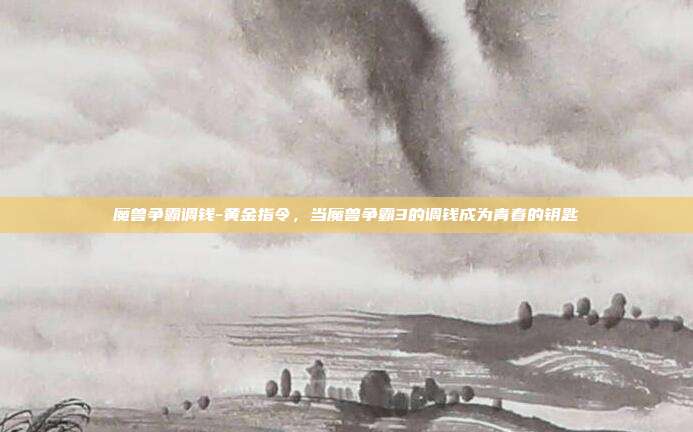 魔兽争霸调钱-黄金指令,当魔兽争霸3的调钱成为青春的钥匙