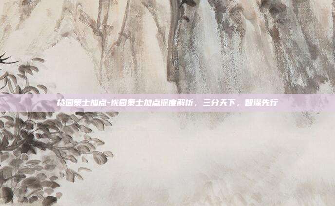 桃园策士加点-桃园策士加点深度解析,三分天下,智谋先行