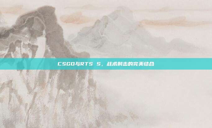 CSGO与RTS S，战术射击的完美结合