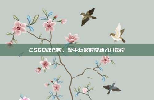 CSGO吃鸡肉，新手玩家的快速入门指南