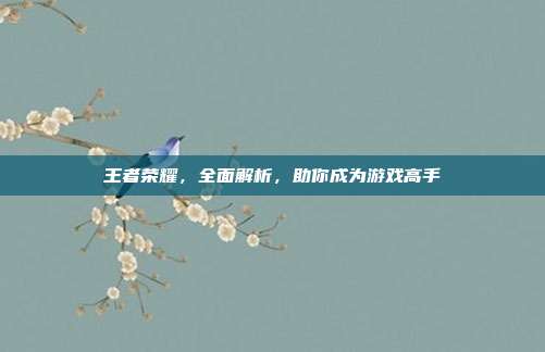 王者荣耀，全面解析，助你成为游戏高手