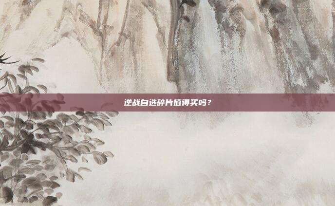 逆战自选碎片值得买吗？